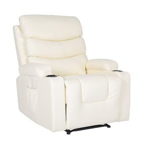 Glenlyon Electric Massage Recliner, Cream
