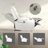 Glenlyon Electric Massage Recliner, Cream