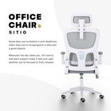 La Bella SITIO Ergonomic Office Chair Grey with Flip-Up Armrests — Allure Home Collections