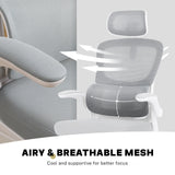 La Bella SITIO Ergonomic Office Chair Grey with Flip-Up Armrests — Allure Home Collections