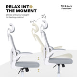 La Bella SITIO Ergonomic Office Chair Grey with Flip-Up Armrests — Allure Home Collections