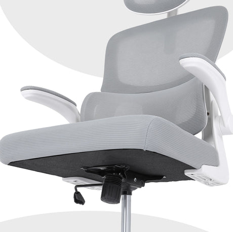 La Bella SITIO Ergonomic Office Chair Grey with Flip-Up Armrests — Allure Home Collections