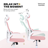 La Bella Adjustable Pink Office Chair