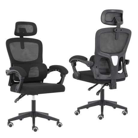 La Bella VELTRA Ergonomic Reclining Office Chair Black — Allure Home Collections