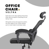 La Bella VELTRA Ergonomic Reclining Office Chair Black — Allure Home Collections