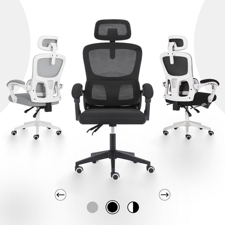 La Bella VELTRA Ergonomic Reclining Office Chair Black — Allure Home Collections