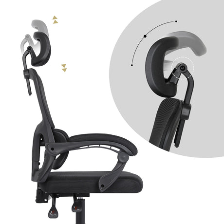 La Bella VELTRA Ergonomic Reclining Office Chair Black — Allure Home Collections