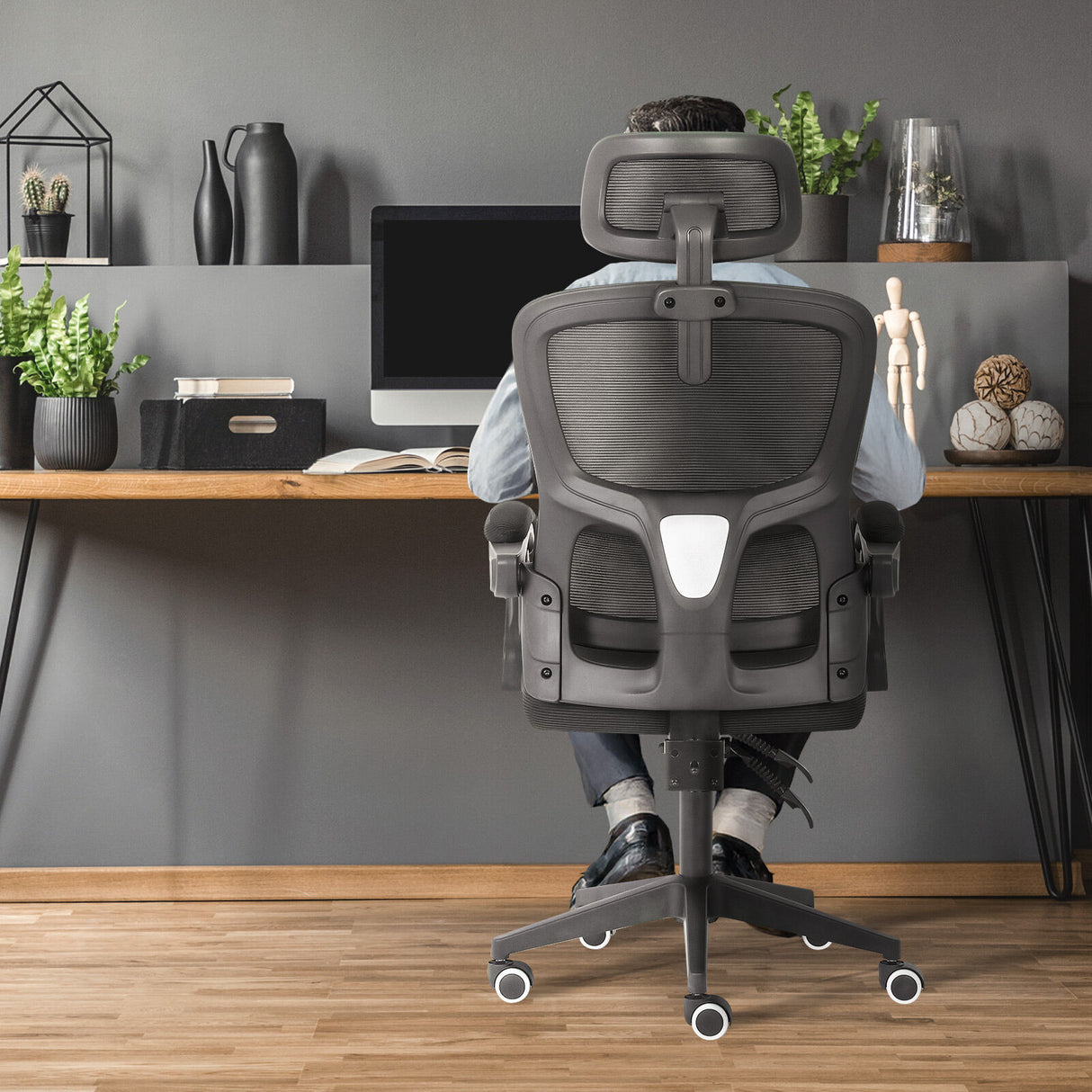 La Bella VELTRA Ergonomic Reclining Office Chair Black — Allure Home Collections