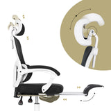 VELTRA Ergonomic Reclining Office Chair with Footrest Black — Allure Home Collections