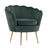 La Bella Scalloped Shell Velvet Armchair with Gold Legs — Various Colours — Allure Home Collections