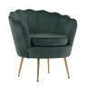 La Bella Scalloped Shell Velvet Armchair with Gold Legs — Various Colours — Allure Home Collections