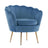 La Bella Scalloped Shell Velvet Armchair with Gold Legs — Various Colours — Allure Home Collections