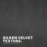 Balingup black velvet swivel office chair at a home desk