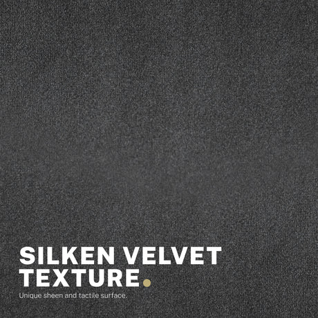 Balingup black velvet swivel office chair at a home desk