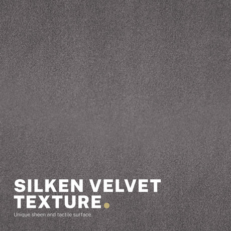 Balingup grey velvet swivel office chair at a home desk
