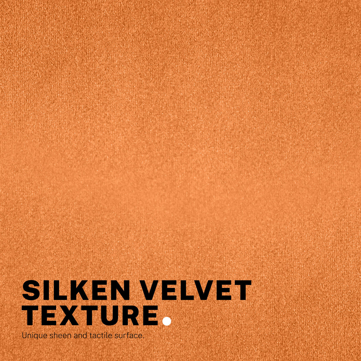 Balingup orange velvet swivel office chair at a home desk