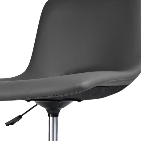 Denmark grey faux leather swivel office chairs set of two