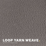 Applecross grey loop yarn fabric armless swivel office chairs set of two