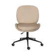 Goomalling pale khaki velvet armless swivel office desk chair