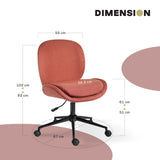 Goomalling Fabric Office Chair, Earthy Red