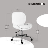 Scarborough Armless Office Chair, White