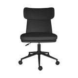 Iluka black faux leather office chair at a desk