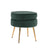La Bella Velvet Round Ottoman with Gold Legs Navy Blue Yellow or Pink — Allure Home Collections