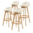 Leila contemporary wooden bar stool set of 4 with tapered legs — Allure Home Collections