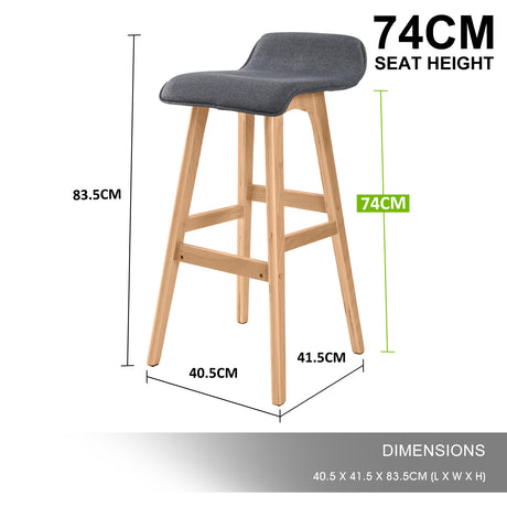 Sophia wooden bar stools showing footrest and base detail — Allure Home Collections