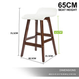 Capel Sound Wooden Bar Stool, White 2pcs