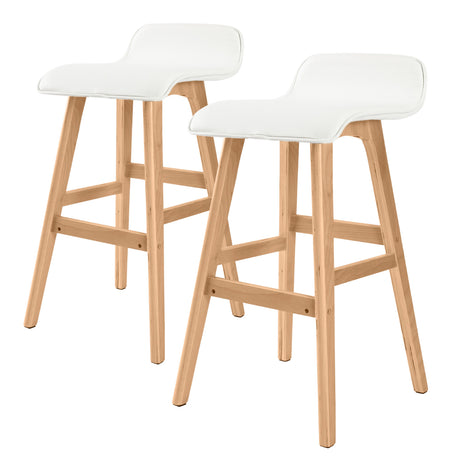 ELISE and SOPHIA wooden bar stool set with Scandi mid-century design — Allure Home Collections