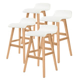 Sophia bar stool timber seat and tapered leg detail close-up — Allure Home Collections