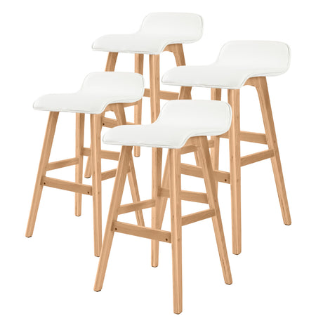 Sophia bar stool timber seat and tapered leg detail close-up — Allure Home Collections