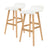 Sophia bar stool seat and timber leg detail close-up — Allure Home Collections