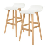 Merricks North white bar stool in a modern Australian kitchen
