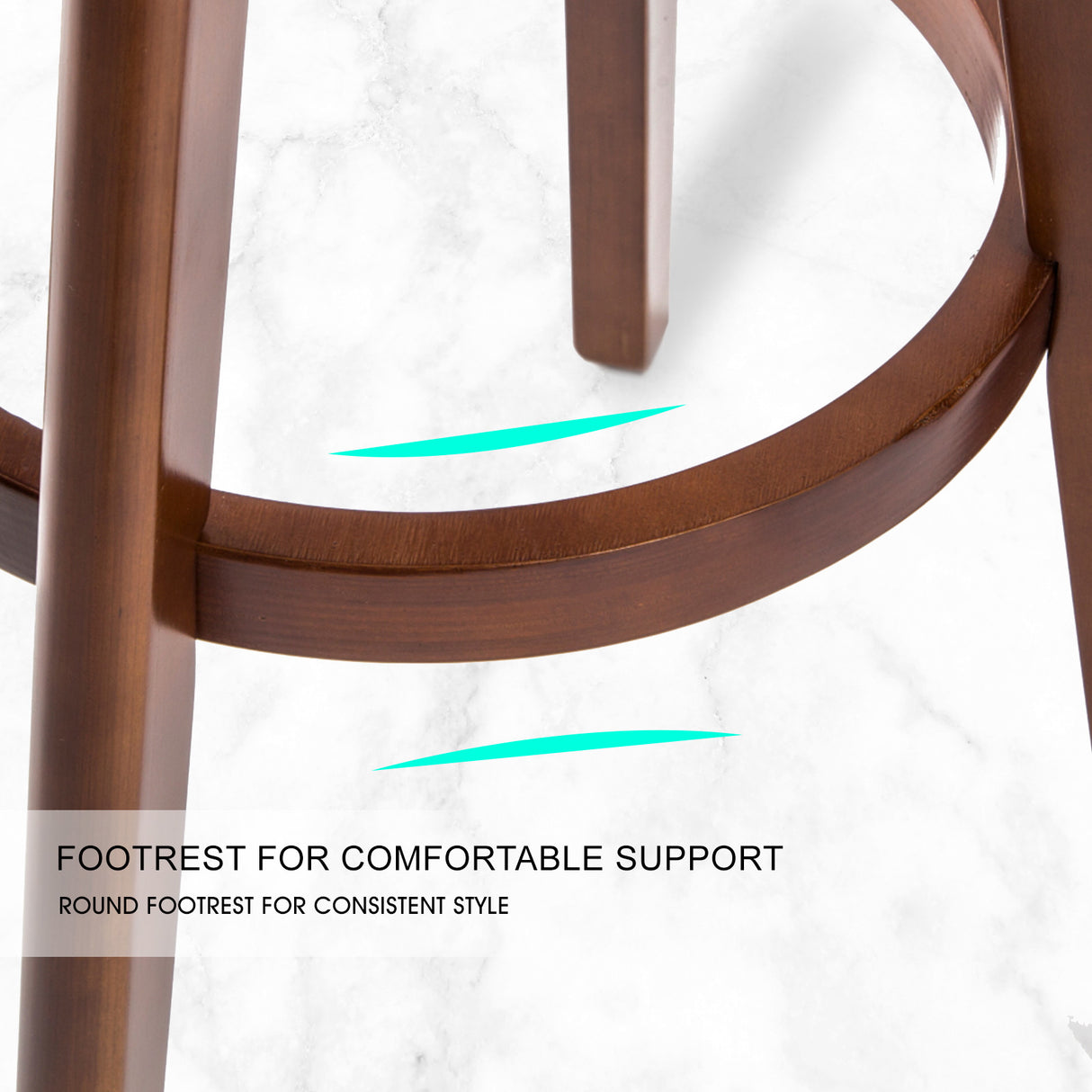 Capel Sound Wooden Bar Stool, Black Brown 2pcs