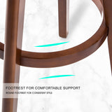 Capel Sound Wooden Bar Stool, Black Brown 2pcs