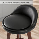 Capel Sound Wooden Bar Stool, Black Brown 2pcs