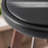 Capel Sound Wooden Bar Stool, Black Brown 2pcs