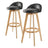 Pair of Leila wooden bar stools at kitchen island — Allure Home Collections