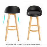 Capel Sound Wooden Bar Stool, Black 2pcs