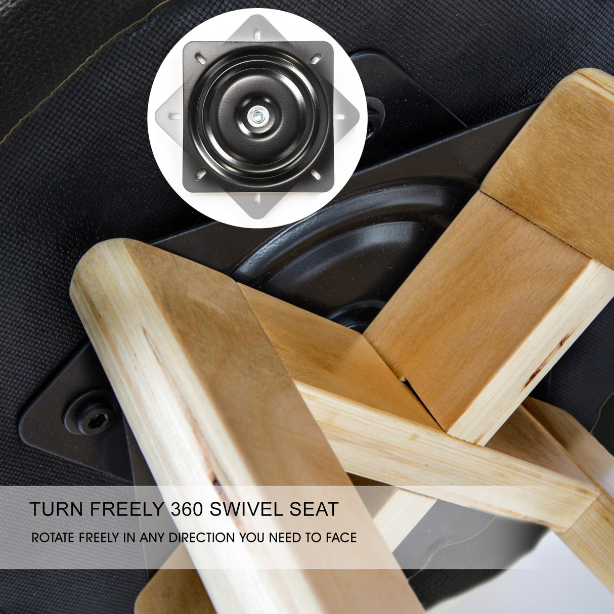 Capel Sound Wooden Bar Stool, Black 2pcs