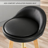Capel Sound Wooden Bar Stool, Black 2pcs