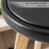 Capel Sound Wooden Bar Stool, Black 2pcs