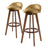 Leila bar stool seat close-up showing timber finish — Allure Home Collections