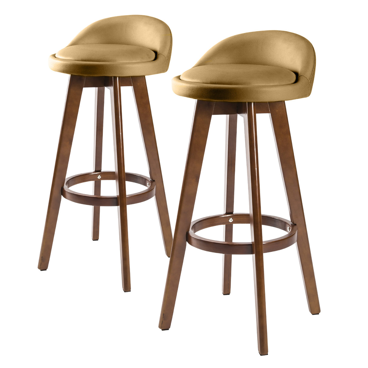 Leila bar stool seat close-up showing timber finish — Allure Home Collections