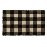 Coir door mat set with square border design