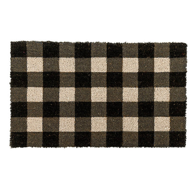 Coir door mat set with square border design