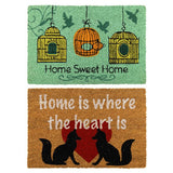 YES4HOMES Cursive Coconut Coir Doormats — Pack of 2, 40 x 60cm (Variant B) — Allure Home Collections