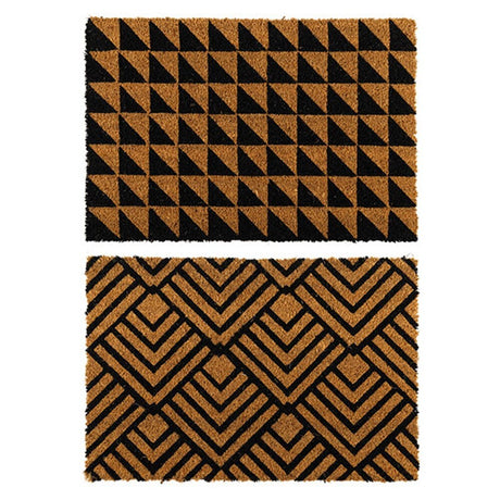 YES4HOMES Cursive Coconut Coir Doormats — Pack of 2, 40 x 60cm — Allure Home Collections